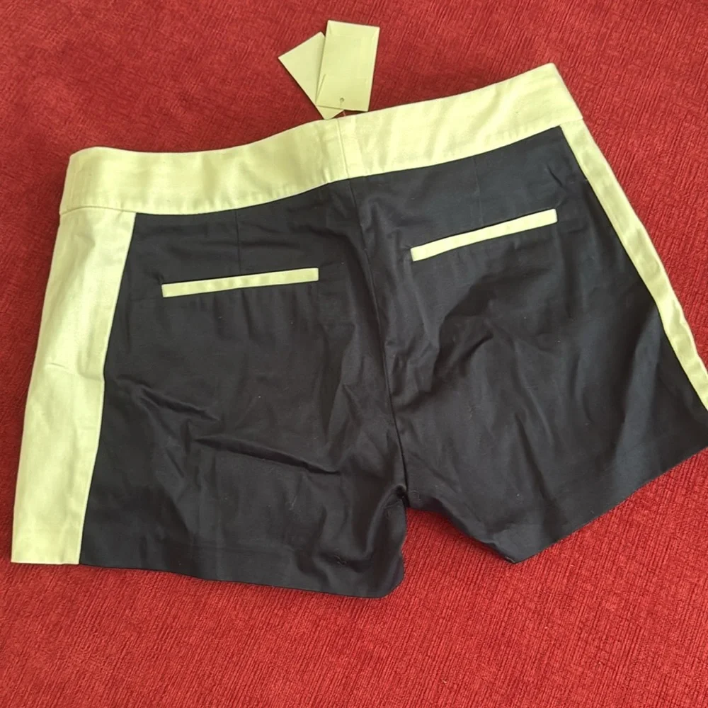 Navy and White Colorblock Shorts - Picture 4 of 5